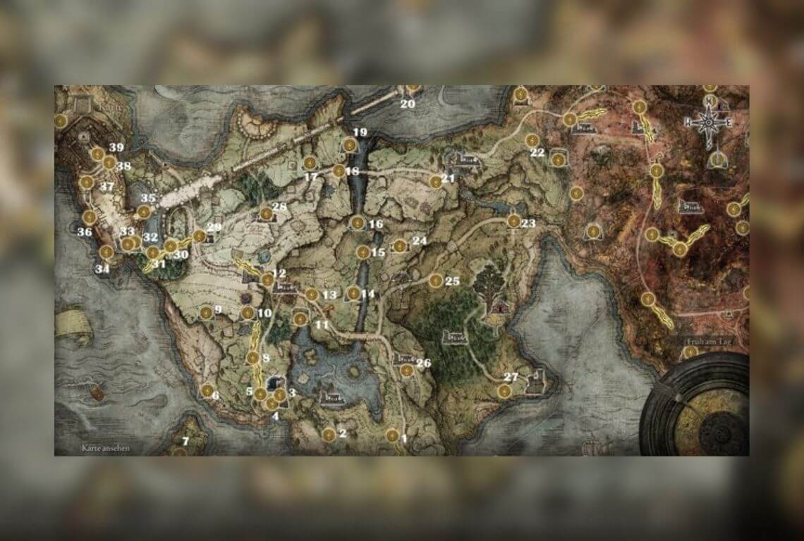Elden Ring: All Site of Grace Locations + Map